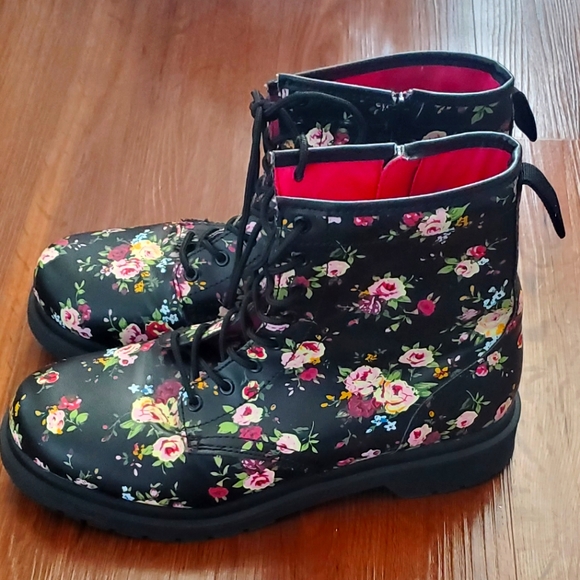 Floral combat boots - Picture 2 of 6